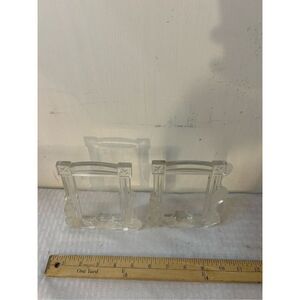2 Princess House crystal frames sports vintage 5"x5.5"